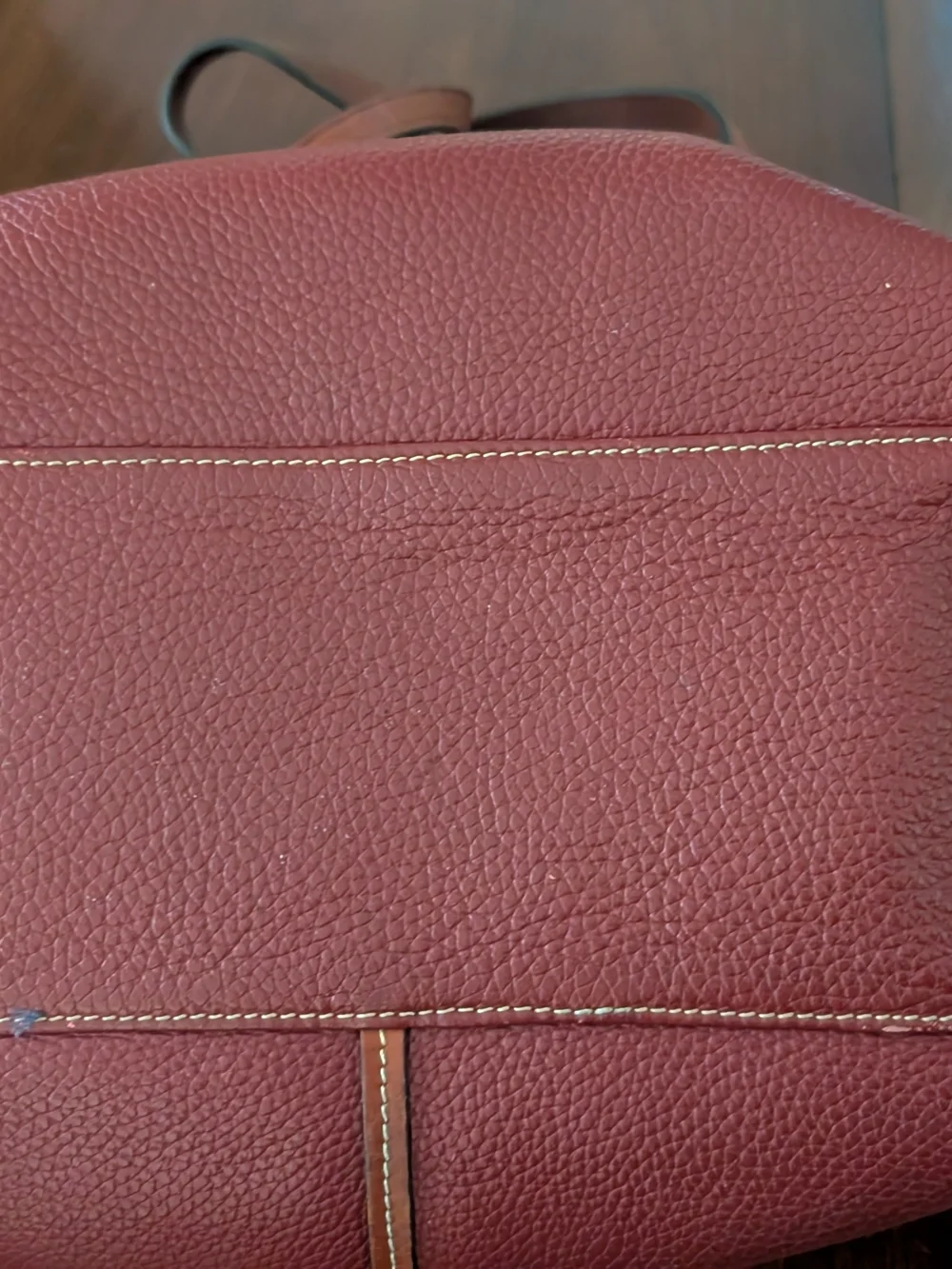 Dooney & Bourke Burgundy Leather Tote Bag